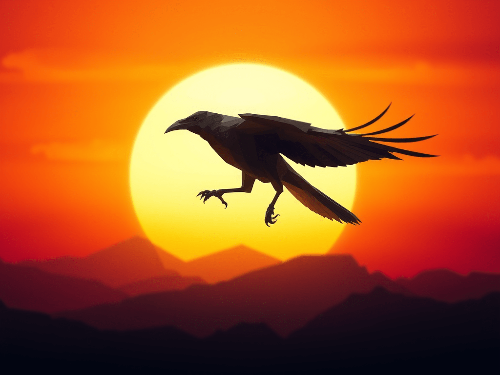 后羿射下的金烏－three-legged Golden Crow 